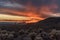 Mesmerizing view of brilliant sunset beyond the mountain in Scottsdale, Arizona