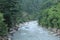 Mesmerizing view at Parvati river valley, Kasol, Himachal Pradesh, India.