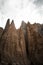 Mesmerizing view of ridges of the clay cliffs against a cloudy sky