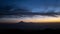 Mesmerizing view of the silhouette of Mount Teide in Canary islands during sunset