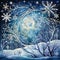 Mesmerizing Winter Wonderland with Swirling Snowflakes