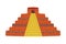 Mesoamerican Step Pyramid Structure as Mexican Symbol Vector Illustration