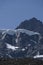 Meson Alto Glacier, located in beautiful high mountains in Cajon del Maipo, Santiago de Chile in the Andes mountain range, Chilean