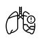mesothelioma disease line icon vector illustration