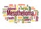 Mesothelioma word cloud concept 2