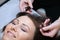Mesotherapy, hair treatment. Cosmetics for strengthening and hair growth