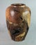 Mesquite wooden vase hand turned on wood lathe for art