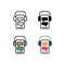 Message Chat Conversation Audio Smartphone Function Icon, Logo, and illustration