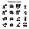 Message, Chat, discussion icon set