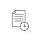 Message, clock, document icon. Simple line, outline vector of information transfer icons for ui and ux, website or mobile