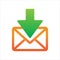 Message download icon concept. gradient style design icon