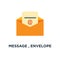 message , envelope icon. mail , send letter concept symbol desig
