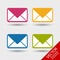 Message Envelope Icons For Apps And Websites - Colorful Vector Illustration