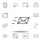 message envelope send outline icon. Detailed set of unigrid multimedia illustrations icons. Can be used for web, logo, mobile app