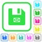 Message file vivid colored flat icons