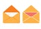 Message icon, envelope illustration vector mail icon, send letter isolated.