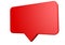 Message icon notification 3D, red color and white background