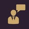 The message icon. Talking and communication, message, speak, speaking people symbol. UI. Web. Logo. Sign. Flat design