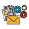 Message or letter related icons image