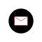 Message mail envelope round icon vector