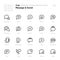 Message outline vector icons. Chat, Dialogue, Text, Social. Perfect pixel.