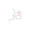 Message sender gradient linear vector icon