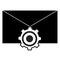 Message setting icon on white background. inbox option sign. flat style. email setting symbol