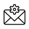 Message setting thin line vector icon