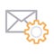 Message setting vector color line icon