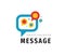 Message talking - speech bubbles vector logo concept illustration in flat style. Dialogue icon. Chat logo sign. Social media