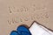 Message written on sand