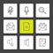 messages , email , document , speaker, sound , eps icons set vector