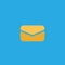 Messages icon with notification. Envelope with incoming message. Vector symbol.
