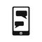 Messages on phone simple icon