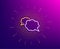Messenger line icon. Comic speech bubble sign. Chat message. Vector