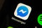 Messenger logo or icon with many unread messages.