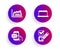 Messenger mail, Laptop and Infographic graph icons set. Checkbox sign. Vector