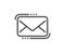 Messenger Mail line icon. New newsletter sign. Vector