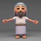 The Messiah Jesus Christ son of God with arms outstretched, 3d illustration