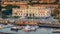 MESSINA, ITALY - NOVEMBER 06, 2018 - Panoramic view of the buildings on the side of the port in Sicily and Palazzo del Governo