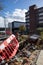 Messy construction work near offices during Gateshead Council roadworks