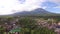 Messy town settlement houses and establishments built at the foot of Mt. Banahaw