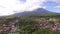 Messy town settlement houses and establishments built at the foot of Mt. Banahaw