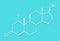 Mesterolone androgen molecule. Skeletal formula.