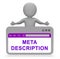 Meta Description Website Seo Source 3d Rendering