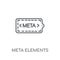 Meta Elements linear icon. Modern outline Meta Elements logo con