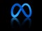Meta icon, meta from Facebook, app logo concept, blue infinity symbol, Illustration.