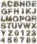 Metal alphabet with skeleton