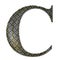 Metal alphabet symbol - C