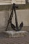 Metal anchor at the concrete wall